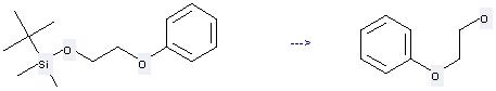 2-Phenoxyethanol can be prepared by tert-butyl-dimethyl-(2-phenoxy-ethoxy)-silane at the temperature of 80 °C